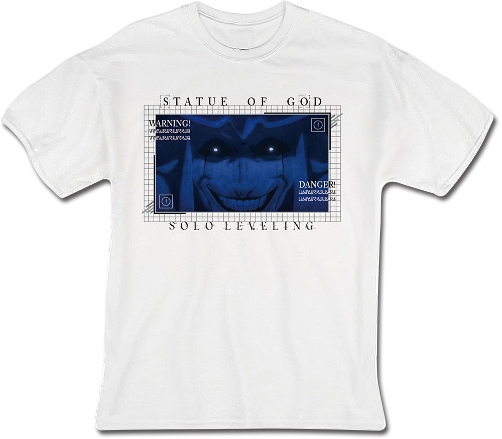SOLO LEVELING - STATUE OF GOD SCREENSHOT WHITE MEN'S T-SHIRT