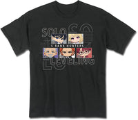 Thumbnail for SOLO LEVELING - S-RANK HUNTERS SD WITH TEXT BLACK MENS' T-SHIRT