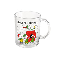 Thumbnail for Peanuts Gang Jingle All The Way Glass Mug (17.5oz / Hang Tag) – 4 PC PPK