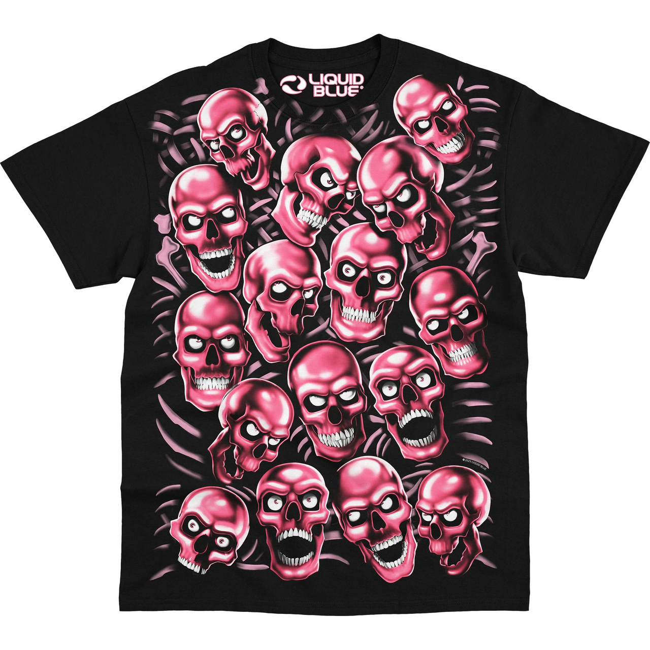 Skull Pile Pink T-Shirt