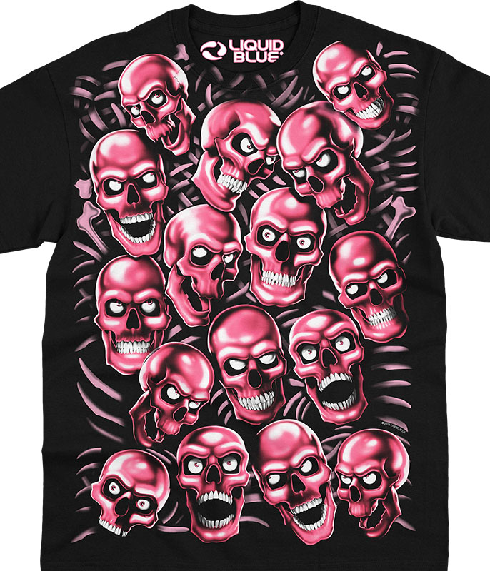 Skull Pile PNK/BLA T-Shirt
