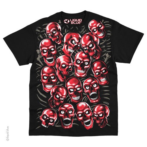 Skull Pile Red T-Shirt