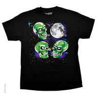 Thumbnail for Three Skull Moon Black T-Shirt
