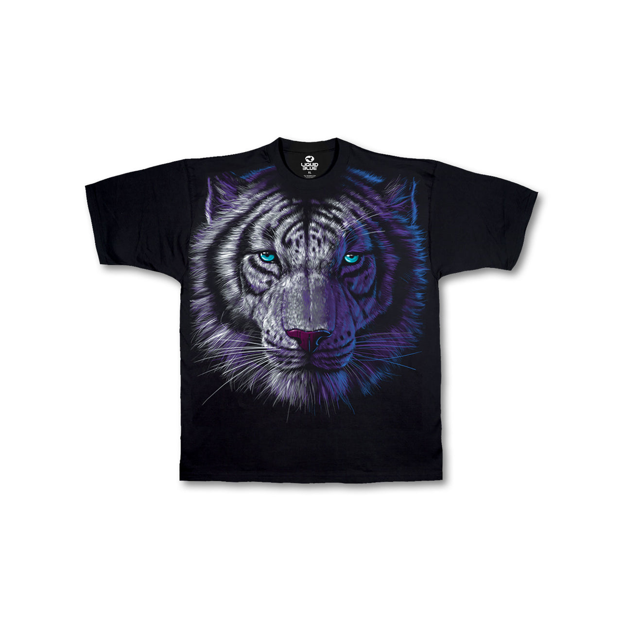 White Tiger Black T-Shirt
