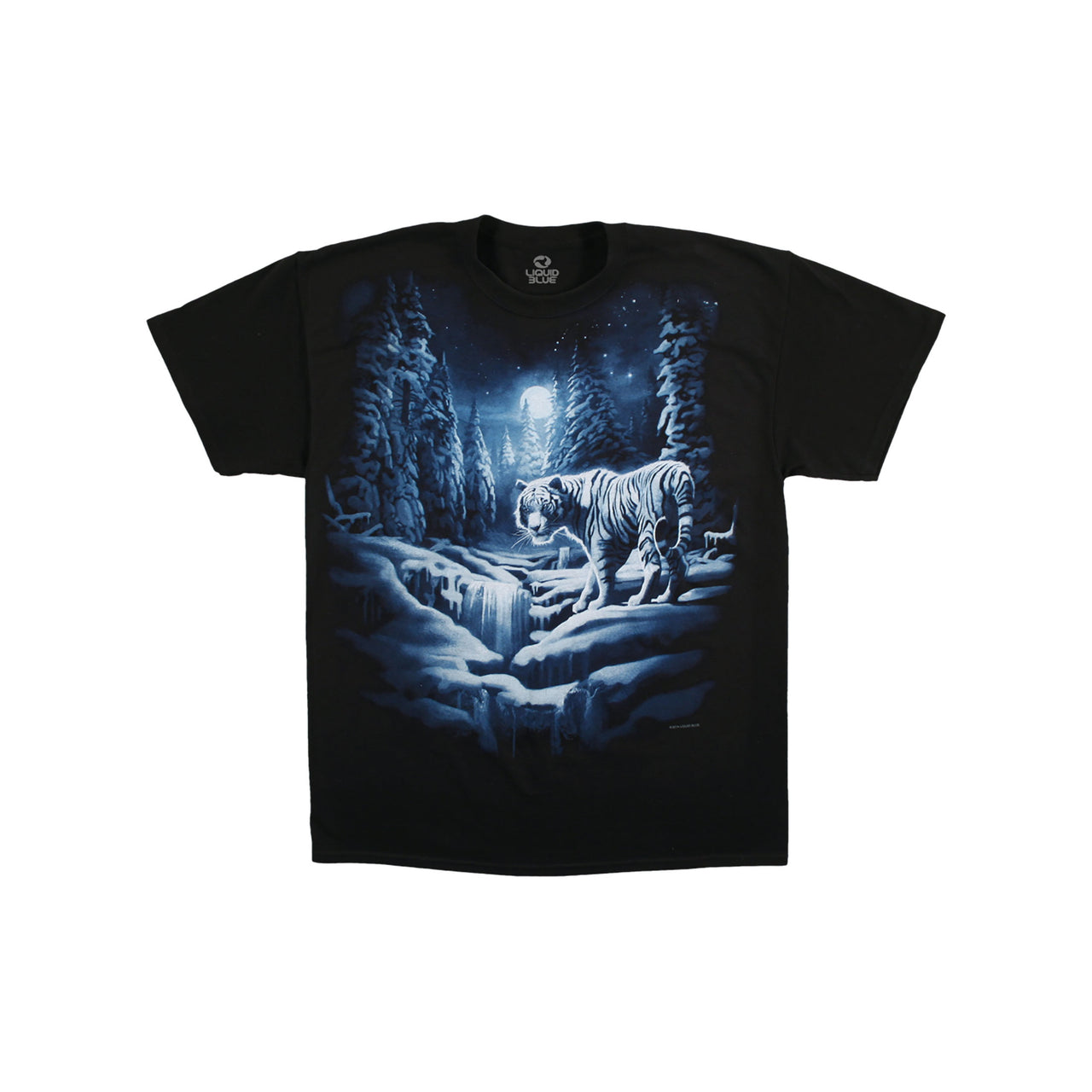 Snow Tiger Black T-Shirt