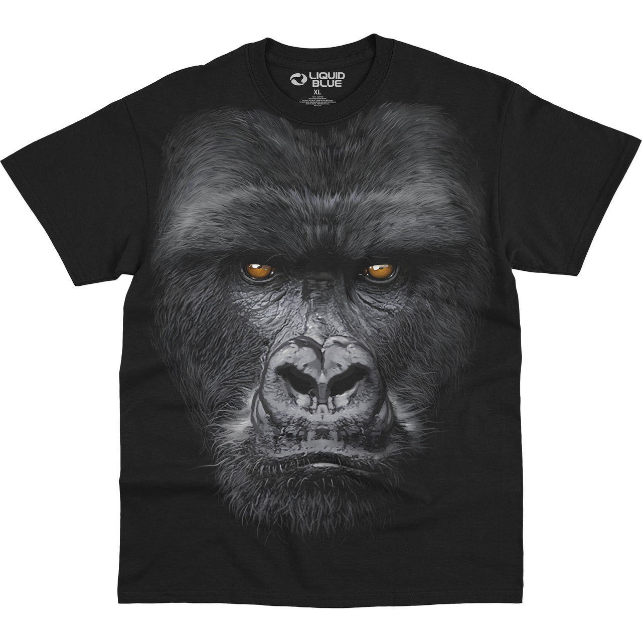 Majestic Gorilla Black Athletic T-Shirt