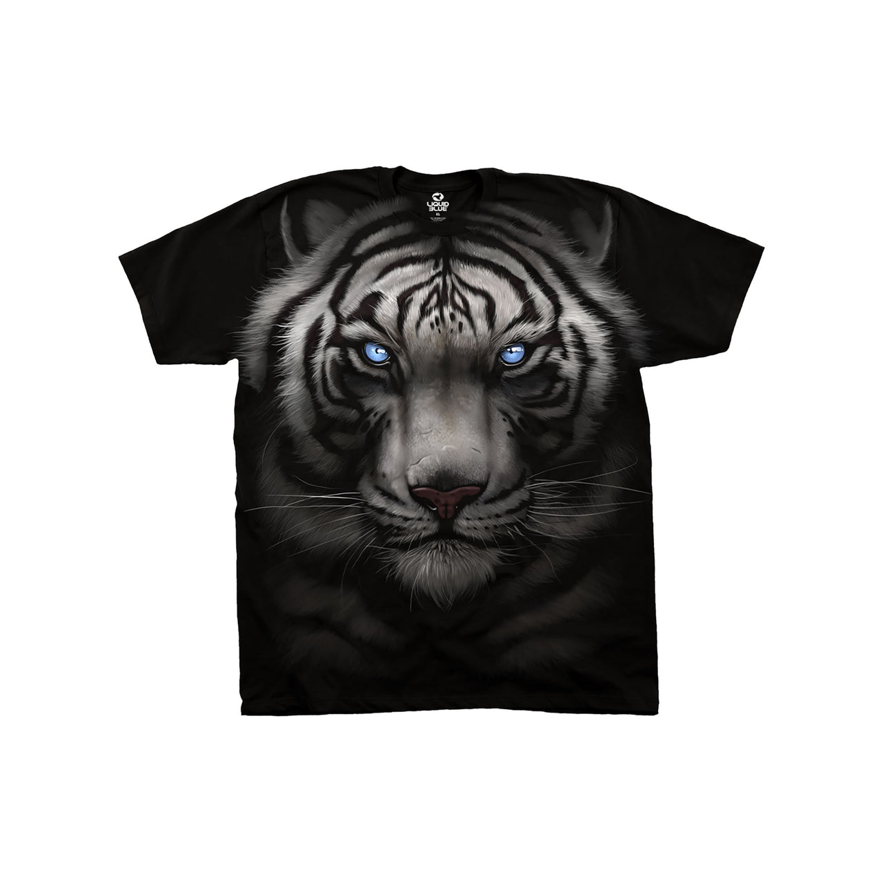 Majestic White Tiger Black Athletic T-Shirt