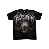 Thumbnail for Majestic White Tiger Black Athletic T-Shirt
