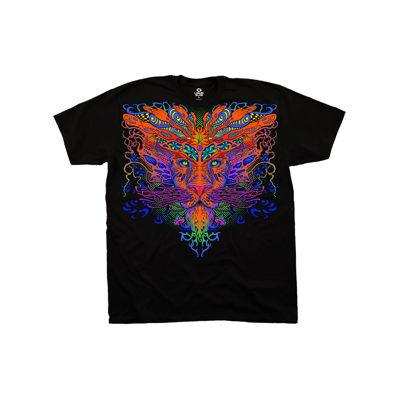 Trippy Lion Black T-Shirt