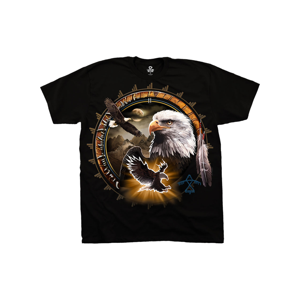 Eagle Dreamcatcher Black T-Shirt