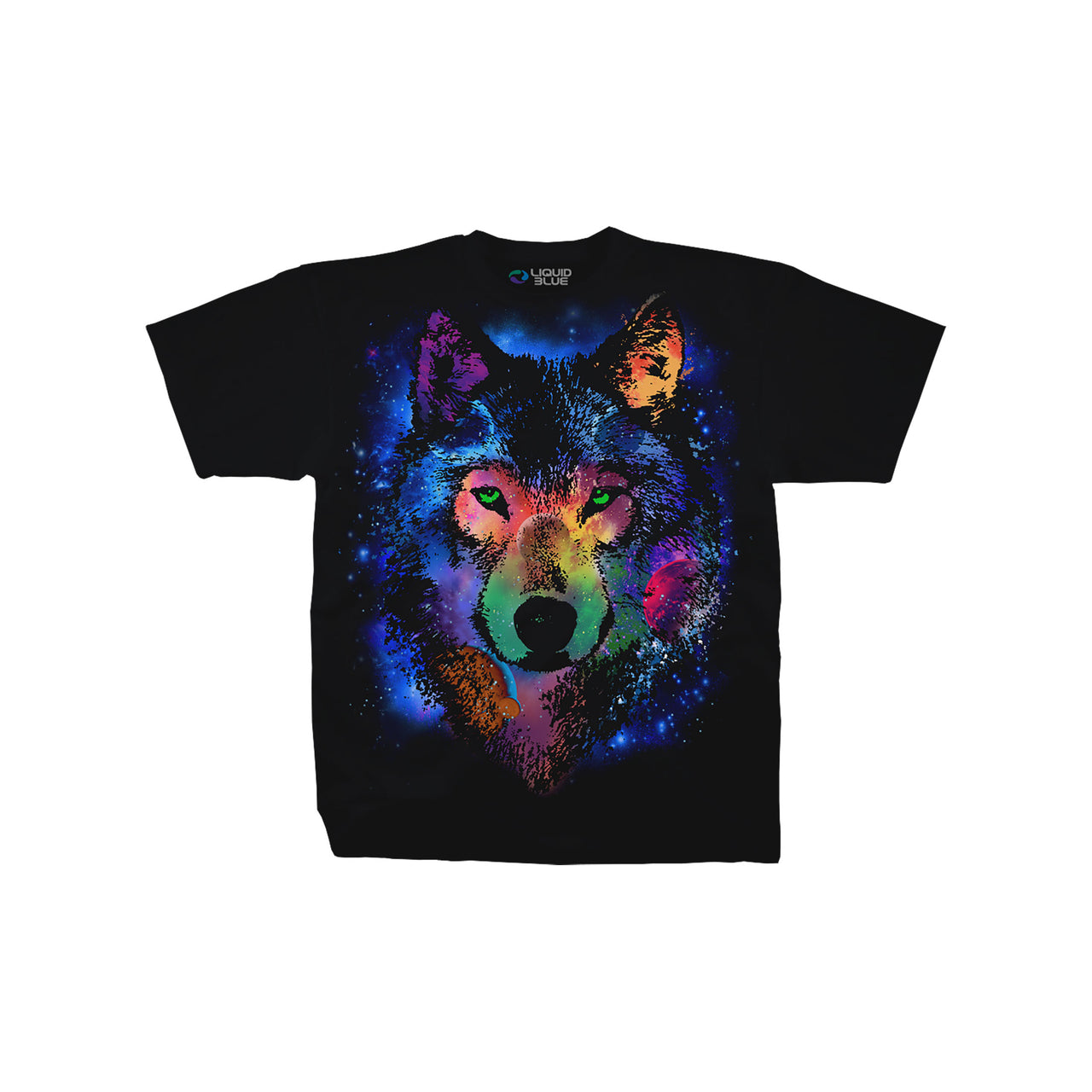 Cosmic Wolf Black T-Shirt