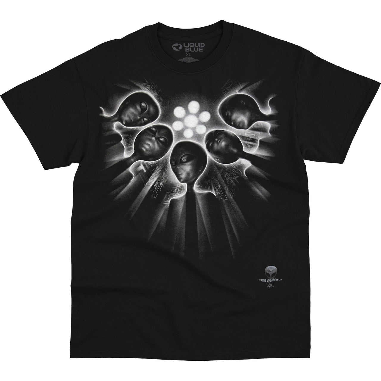 Alien Abduction Black T-Shirt