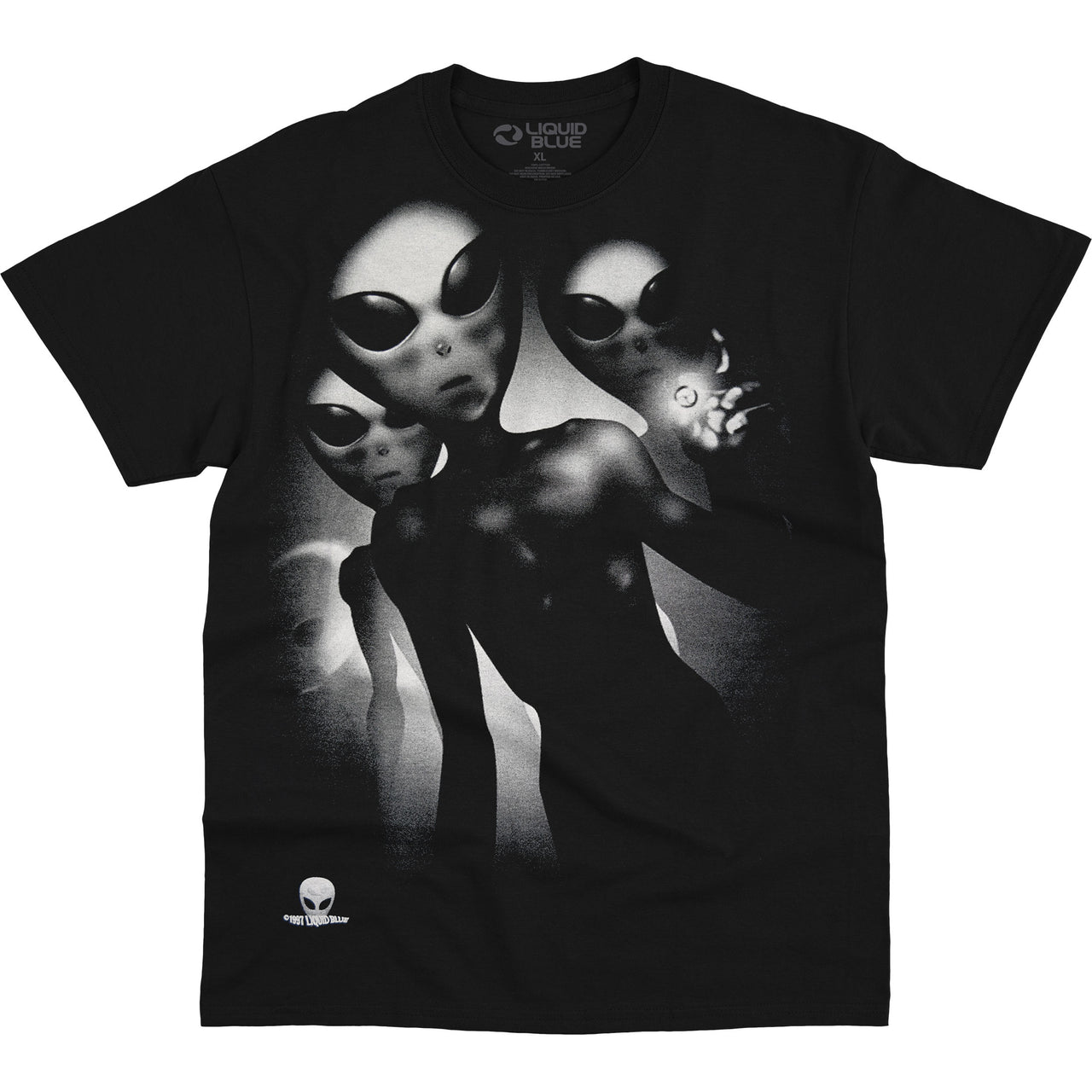 Alien Visitors Black T-Shirt