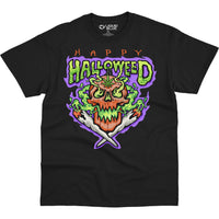 Thumbnail for Halloweed Skull Black T-Shirt