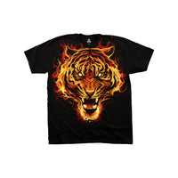 Thumbnail for Fire Tiger Black  T-Shirt