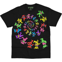 Thumbnail for Spiral Bears Blacklight Black T-Shirt