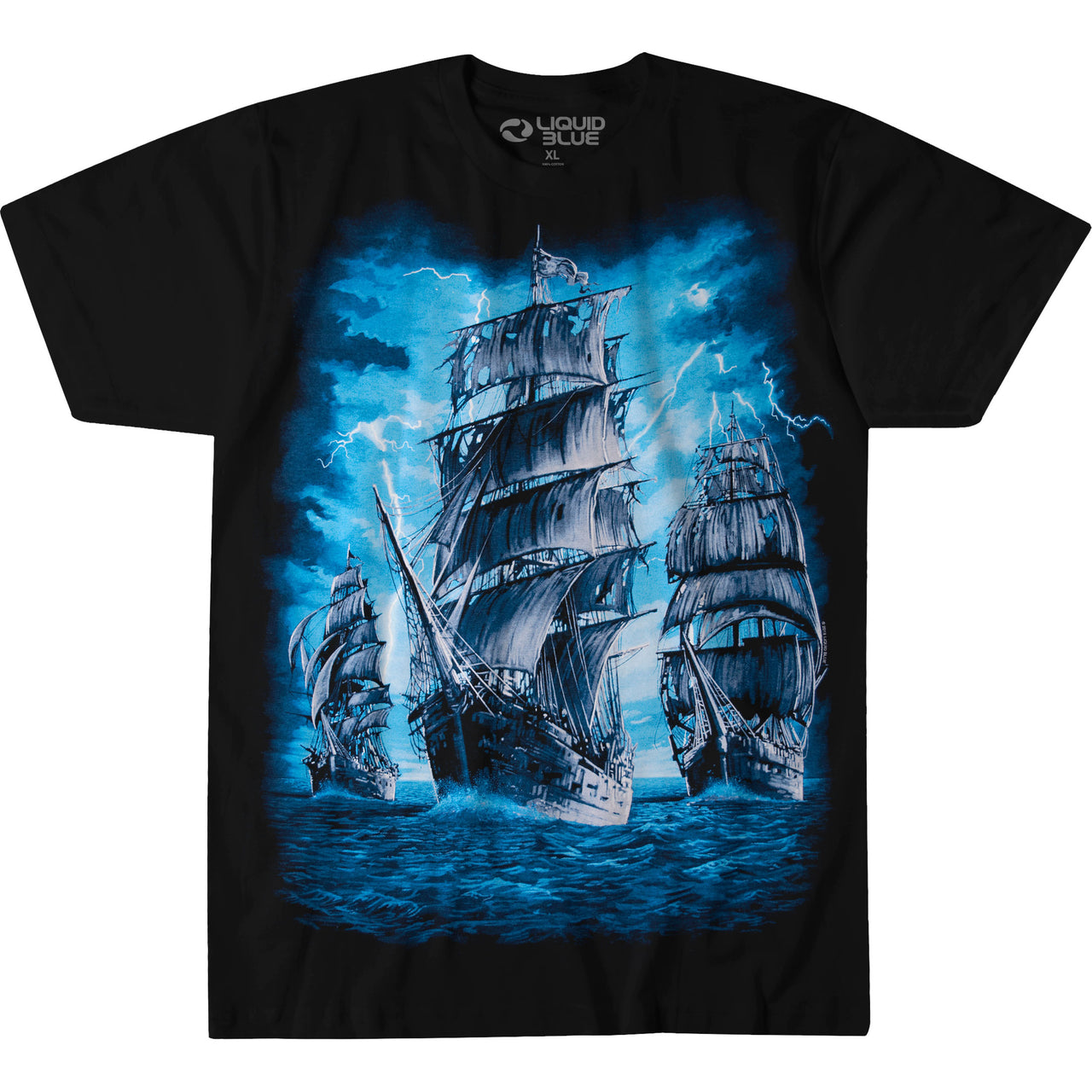 Pirate Ship Black T-Shirt