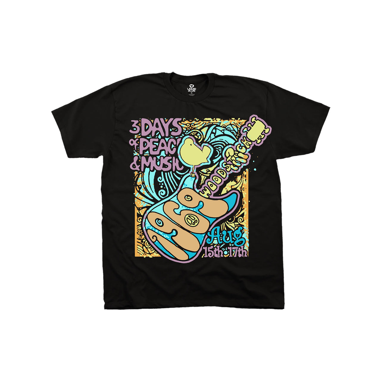 Peace And Music Black T-Shirt
