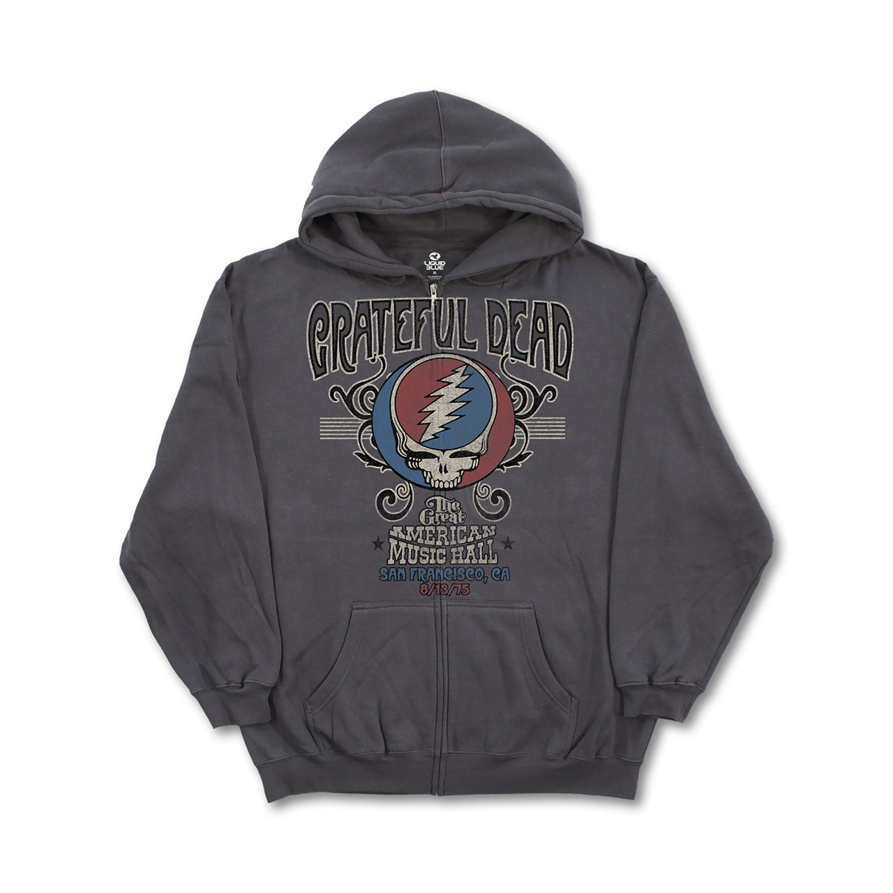 American Music Hall Zipper Hoodie Grey