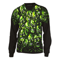Thumbnail for Skull Pile Black Long Sleeve T-Shirt