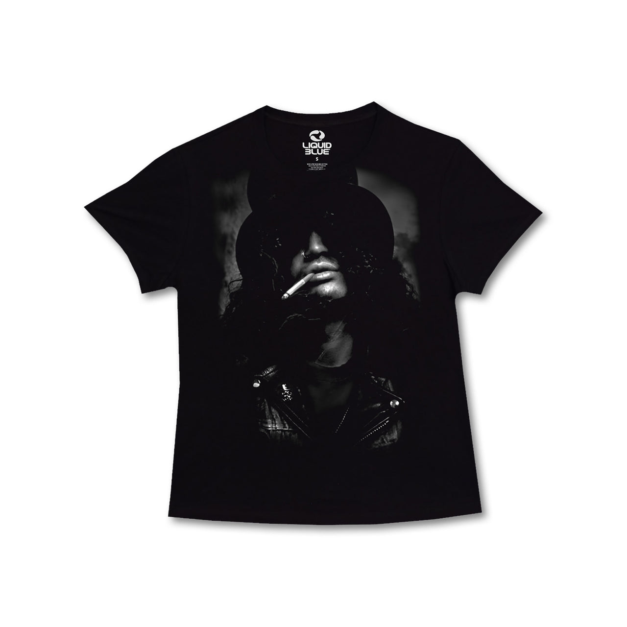 Slash Top Hat Womens Black Juniors Long Length T-Shirt