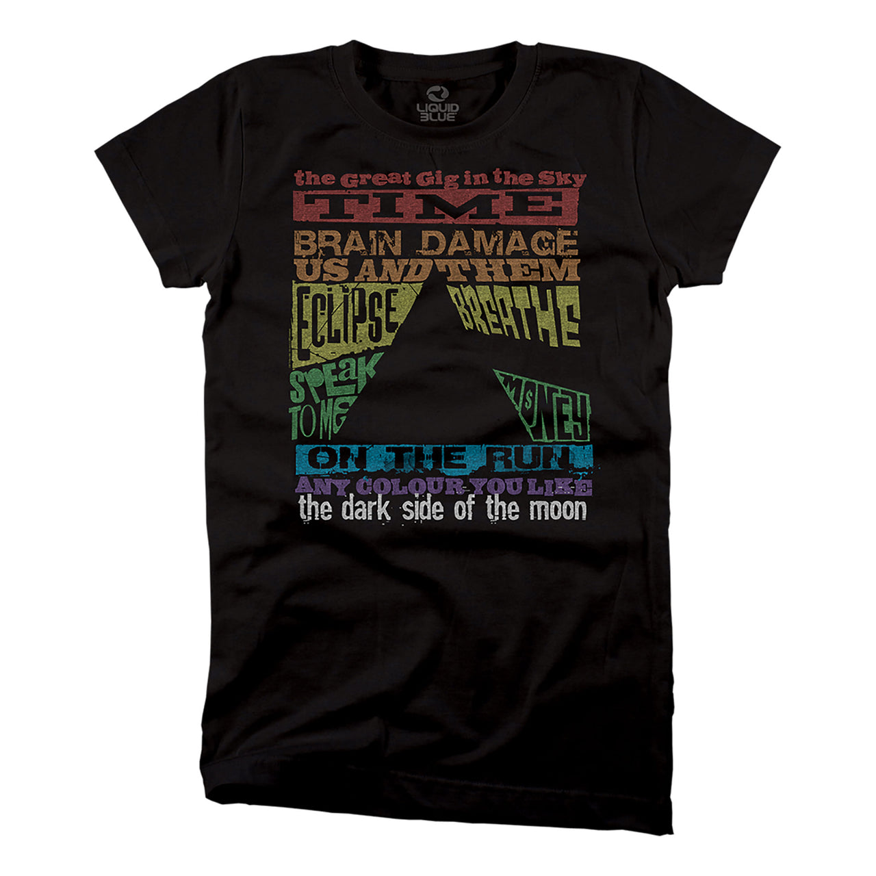 Dark Side Tracks Black Juniors Long Length T-Shirt