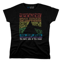 Thumbnail for Dark Side Tracks Black Womens Long Length T-Shirt