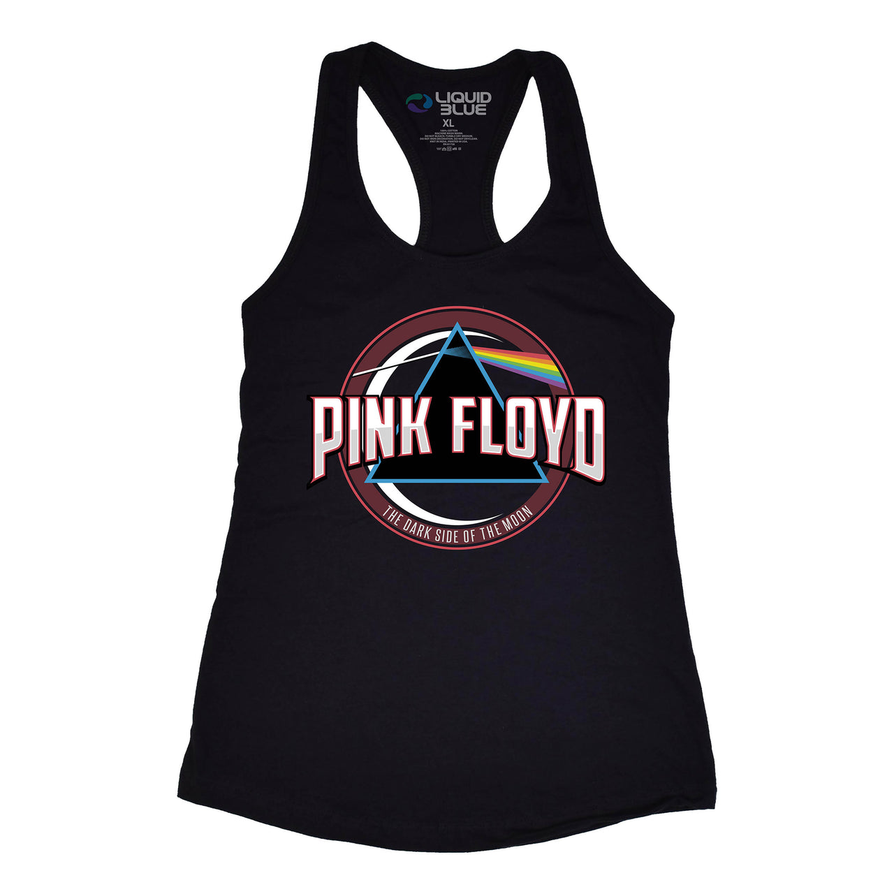 Blue Prism Womens Black Racerback Tank Top T-Shirt