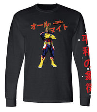 Thumbnail for MY HERO ACADEMIA- ALL MIGHT MEN LONG SLEEVE T-SHIRT