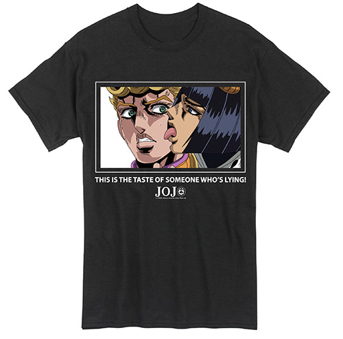 JOJO'S BIZARRE ADVANTURE GOLDEN WIND- TASTE OF SOMEONE WHO'S LYING MEN T-SHIRT