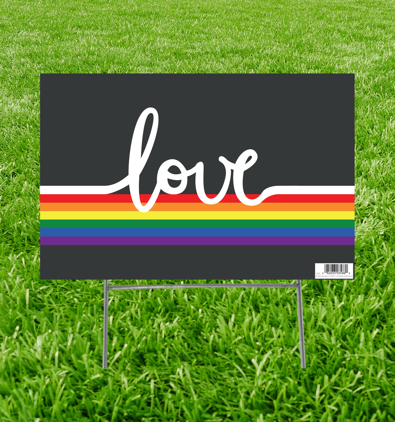 Life-Size Outdoor Coroplast LGBT Love Yard Sign