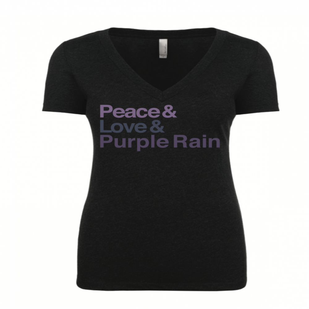 Prince Peace Love & Purple Rain Ladies Tee (ON SALE)