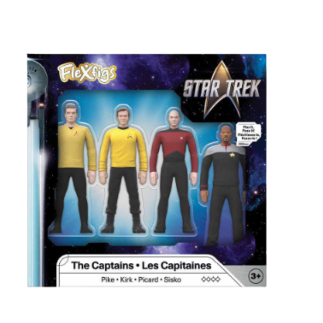 FlexFigs Star Trek Captains 4-Pack Bendable Figures
