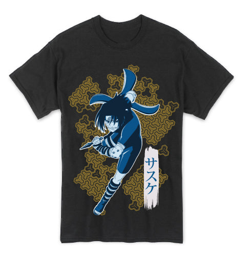 NARUTO- SASUKE MENS T-SHIRT (BLACK)