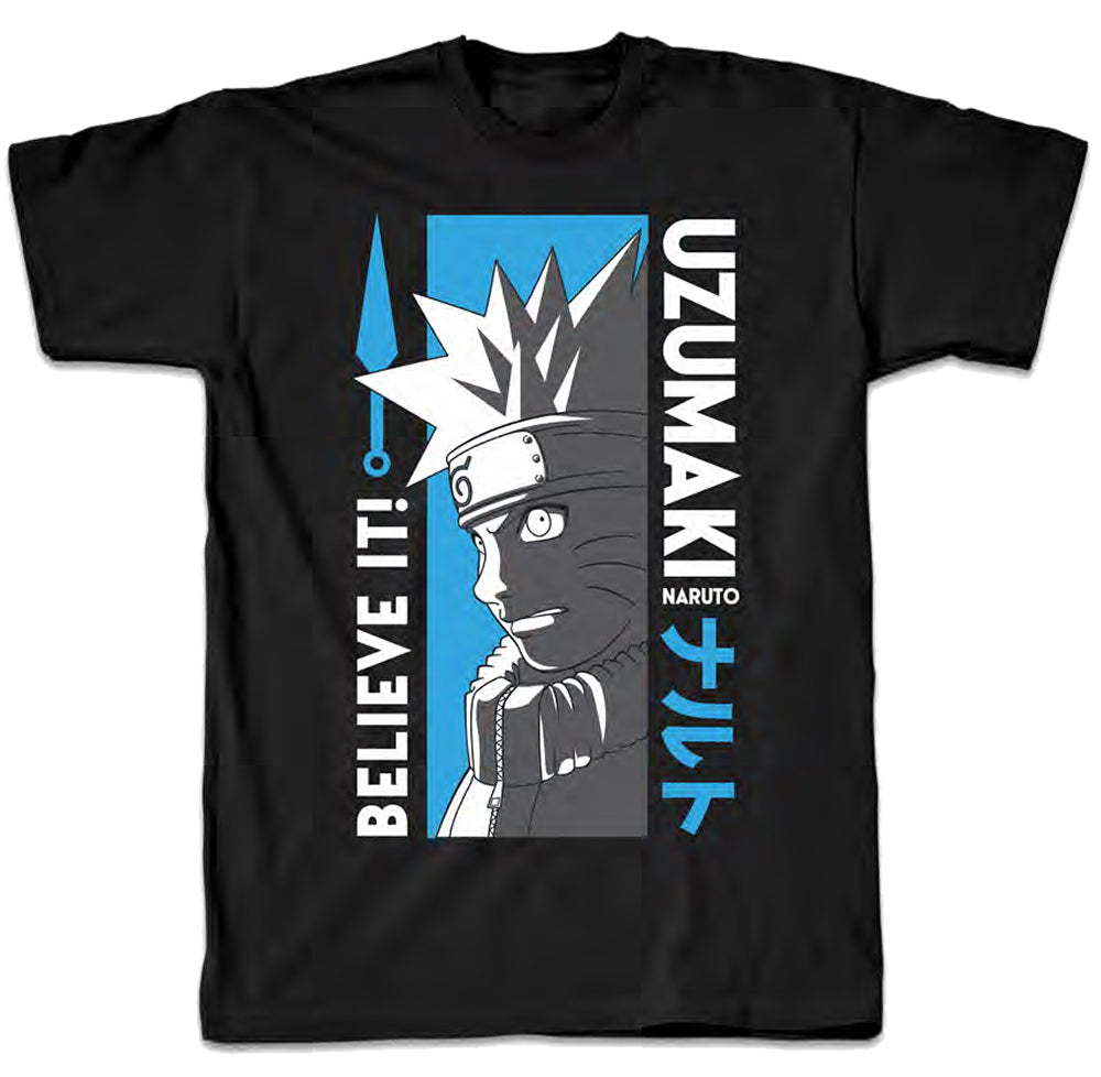 BLACK NARUTO UZUMAKI T-SHIRT