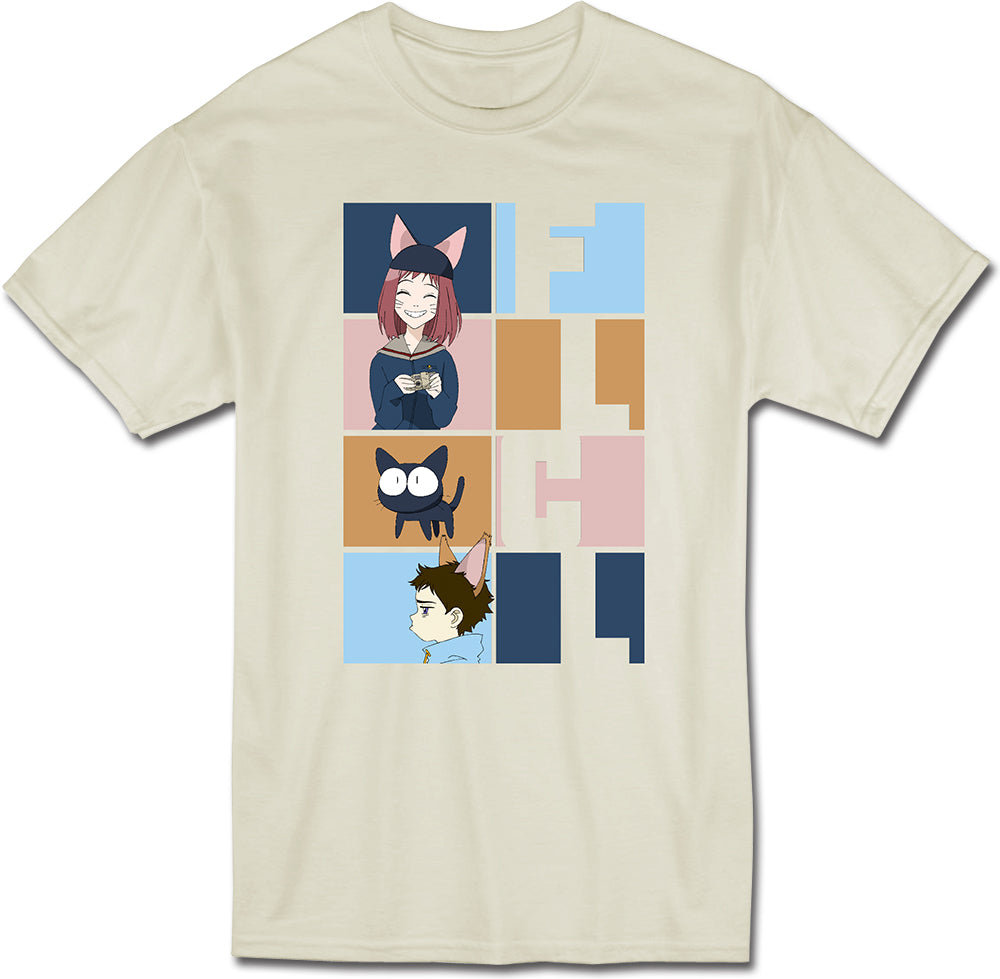 FLCL - MAMIMI, TAKKUN & NAOTA CAT EARS PANELS T-SHIRT