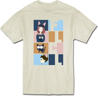 Thumbnail for FLCL - MAMIMI, TAKKUN & NAOTA CAT EARS PANELS T-SHIRT