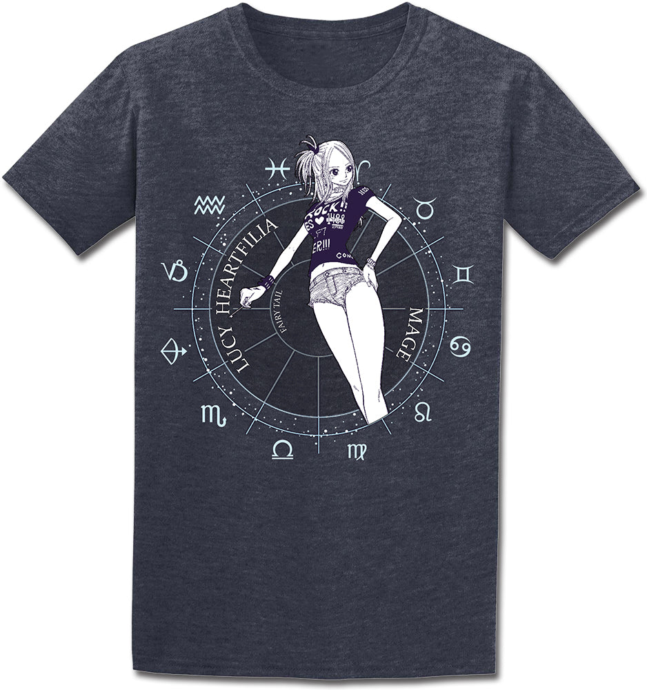 FAIRY TAIL MANGA - LUCY HEARTFILIA HEATHER NAVY MEN'S T-SHIRT