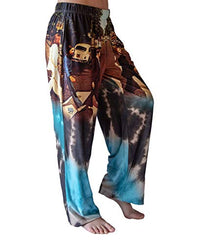 Thumbnail for Waist down photo of model wearing Abbey Road pajama lounge pants side view #1 (white background)