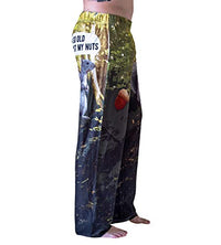 Thumbnail for Waist down photo of model wearing I'm So Old I Lost My Nuts pajama lounge pants side view (white background)