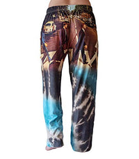 Thumbnail for Waist down photo of model wearing Abbey Road pajama lounge pants back view (white background)