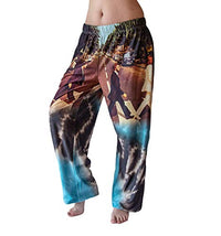 Thumbnail for Waist down photo of model wearing Abbey Road pajama lounge pants side view #2 (white background)