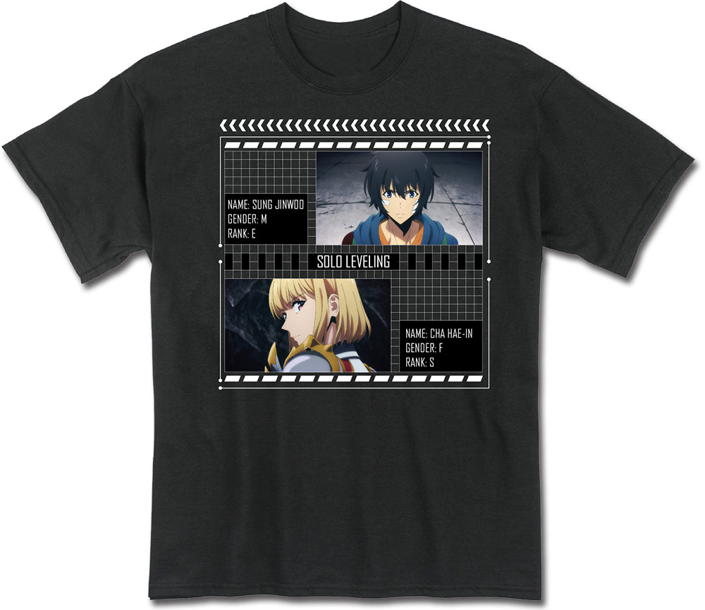 SOLO LEVELING - SONG JIN-WOO CHA HAE IN STILL BLACK MEN'S T-SHIRT