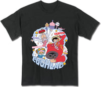 Thumbnail for ONE PIECE- CHOPPER & LUFFY & VEGAPUNK ON EGGHEAD BLACK MEN'S T-SHIRT
