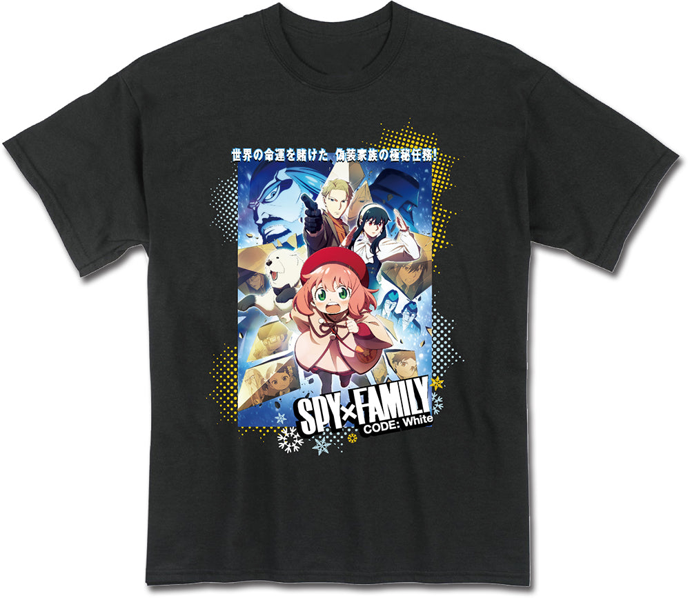 SPY X FAMILY CODE WHITE - KEY ART WITH GUN VER. BLACK MEN'S T-SHIRT