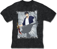 Thumbnail for SOLO LEVELING - SUNG JINWOO MINERAL WASH BLACK MEN'S T-SHIRT