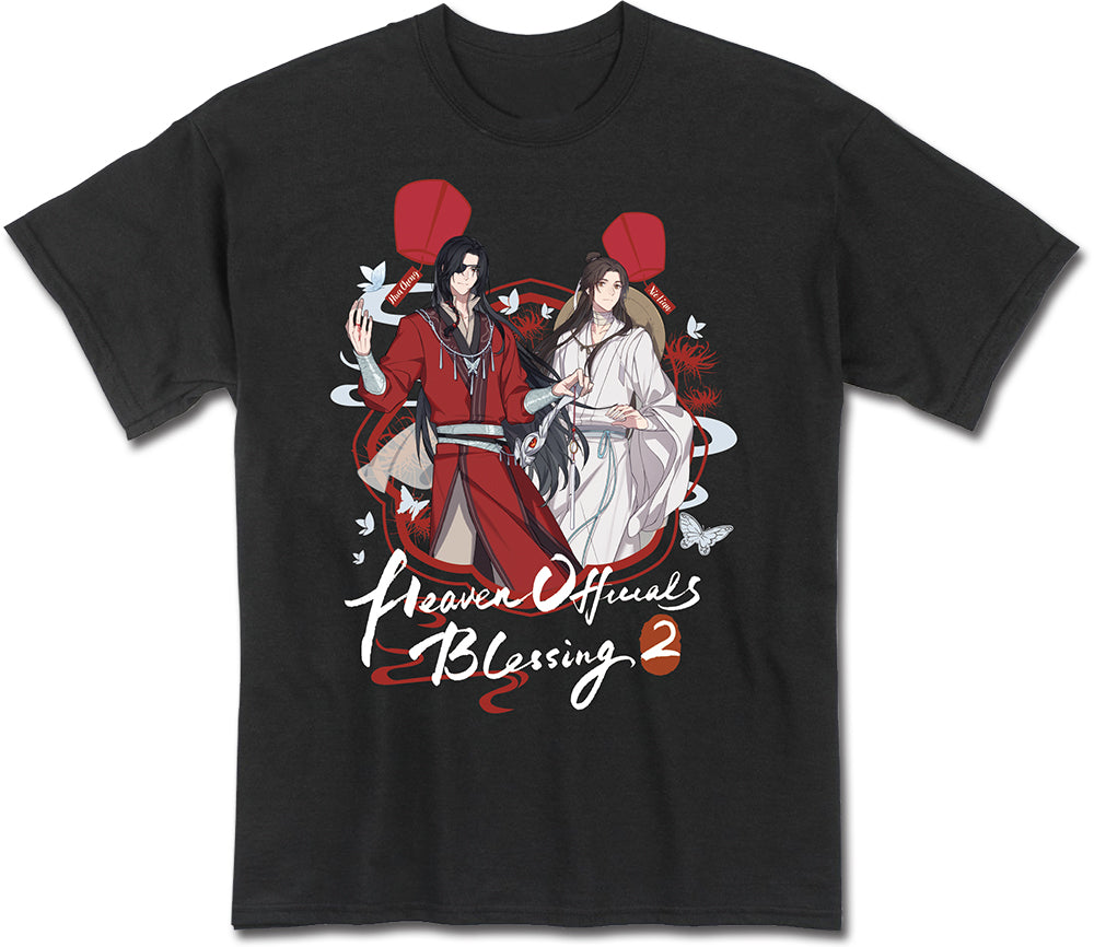 HEAVEN OFFICIALS BLESSING SEASON 2 - XIE LIAN&HUA CHONG BLACK MEN'S T-SHIRT