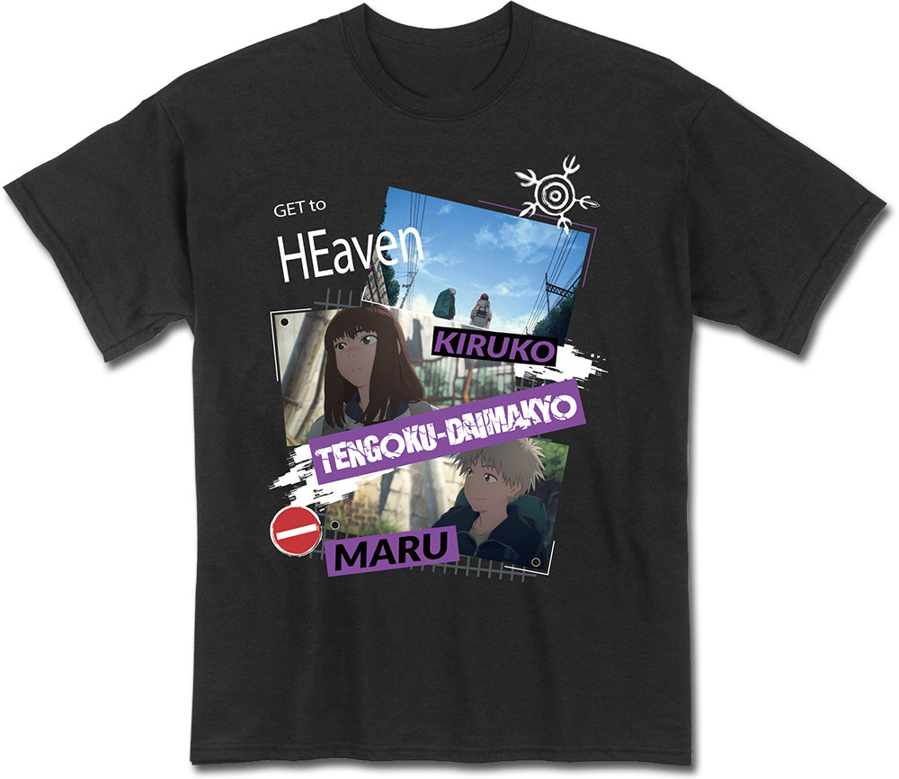 HEAVENLY DELUSION (ANIME) - MARU & KIRUKO SCREENSHOT BLACK MEN'S T-SHIRT