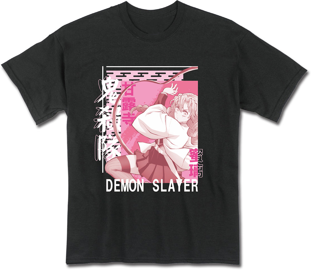 DEMON SLAYER S3 - KANROJI MITSURI SOLO COLOR NAME ART STYLE BLACK T-SHIRT