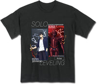 Thumbnail for SOLO LEVELING - SUNG JINWOO & IGRIS STAND ART BLACK MEN'S T-SHIRT